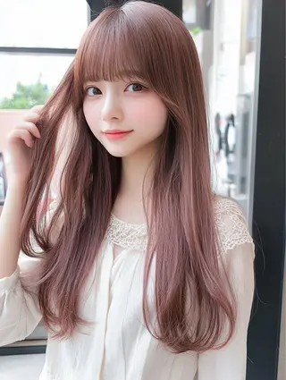 ロング カラー ユイ☆ハイトーン ☆ブリーチデザインのヘアスタイル