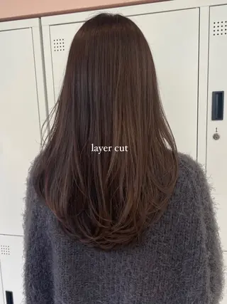 ロング 若月 あやかのヘアスタイル