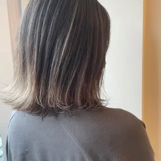 ミディアム カラー ボブウルフ／ボブ Satsuki【名駅のヘアスタイル
