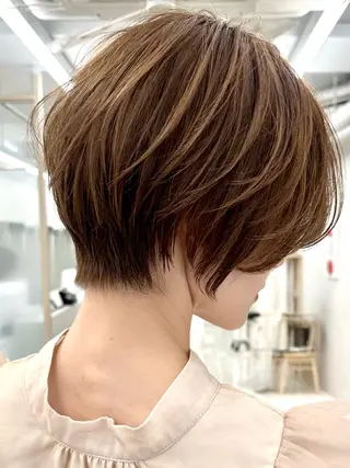 ショート レイヤー/韓国/ 顔周り/しんやのヘアスタイル