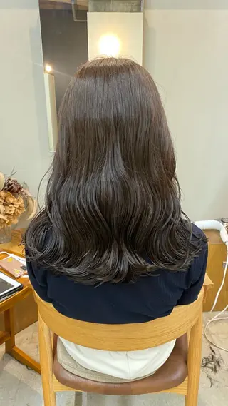 セミロング カラー NIKO/名古屋/ 伏見/花屋併設のヘアスタイル