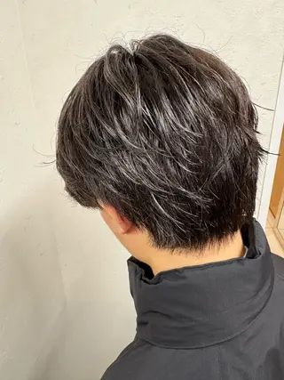 ショート メンズ パーマ/ハイトーン /吉田眞のヘアスタイル