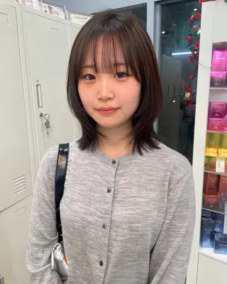 ミディアム 似合わせカットカラー 本厚木/ナカノユウのヘアスタイル