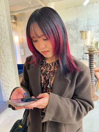 ロング カラー haco＋所属・圧倒的デザイン力 店長🎨RENAのヘアスタイル