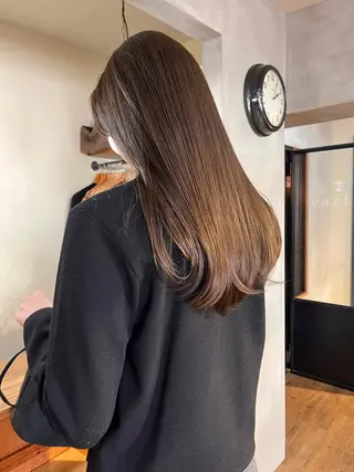 ロング カラー 上川 美幸のヘアスタイル
