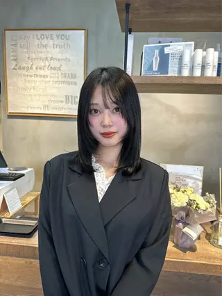 セミロング カラー パーマ ヘアアレンジ メンズ キッズ 🌈髪質改善TR 艶カラーユウダイ🌈のヘアスタイル