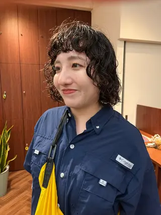 ショート パーマ ボブパーマ/パーマ ウルフパーマのヘアスタイル