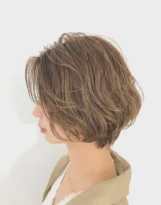 ショート カラー パーマ ヘアアレンジ GRAND OMOTESANDOのヘアスタイル