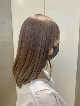 セミロング カラー Beleza 渋谷所属・Kazusa/渋谷/ エクステ/ハイトーンのヘアスタイル