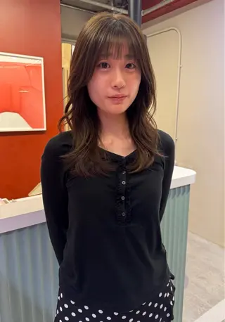 セミロング カラー 透明感×レイヤーカッ ト🌼kiraraのヘアスタイル