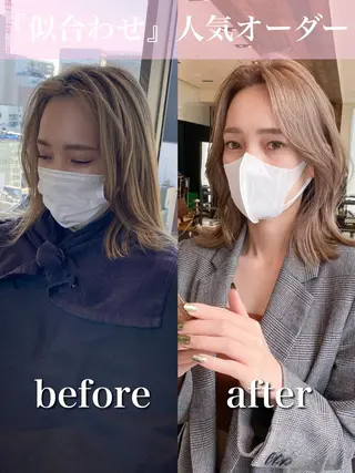 ミディアム 【1日2名様限定】 AFLOAT白川雄副のヘアスタイル