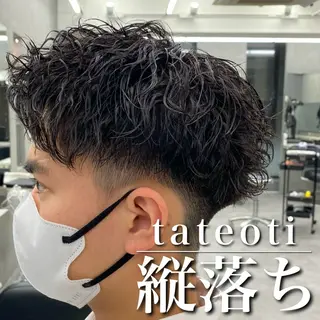 ショート 🌀メンズパーマ🌀 縦落ち/波巻きのヘアスタイル