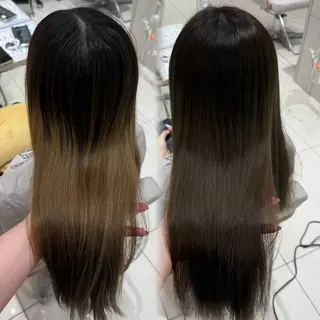 ロング カラー 内田 志乃のヘアスタイル