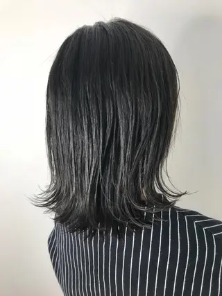 ミディアム カラー 酸性ストレート/ブリ ーチなし/中村 匠のヘアスタイル