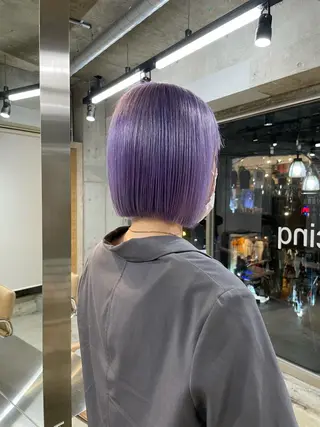 ショート カラー ネイル マツエク・マツパ アイブロウ ⭐ハイトーンブリーチ ミルクティーピンクのヘアスタイル