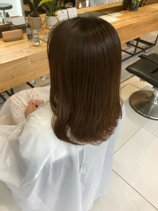 ミディアム 園田あずさ/髪質改善 /透明感カラーのヘアスタイル