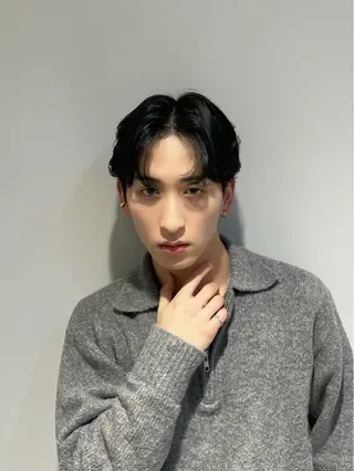 ショート パーマ メンズ 韓国ヘア/ニュアンス パーマ　kaitoのヘアスタイル