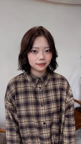 ミディアム パーマ 梅田美容室/カット /Maoのヘアスタイル