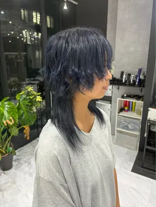 ミディアム カラー メンズ CS made by SHACHU 栄所属・山田 瑛司のヘアスタイル