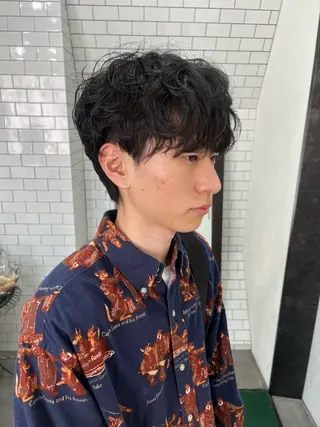 ショート 紙屋町ショート /ボブ　パーマ河内蓮のヘアスタイル