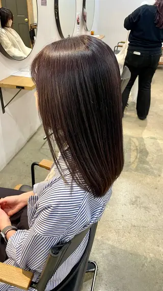 セミロング カラー Lolonois梅田 澤田　葵のヘアスタイル