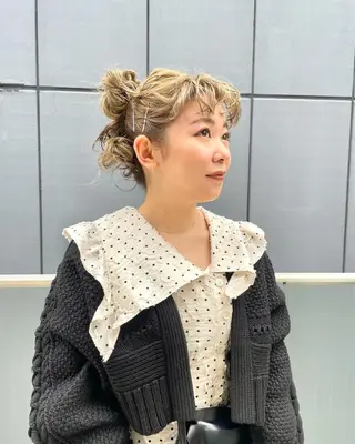 ミディアム カラー ヘアアレンジ GRAND OMOTESANDOのヘアスタイル