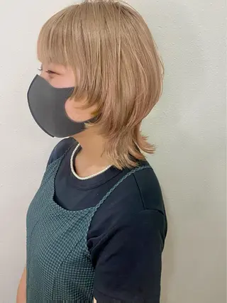 ミディアム カラー ハイトーンカラー🍑 心斎橋のヘアスタイル