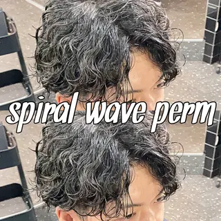 ショート パーマ メンズ パーマ/ダブルカラー ブリーチ⭐️海斗のヘアスタイル