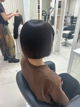 ショート 【メンズ縮毛矯正/ 艶カラー】美涼🎀のヘアスタイル