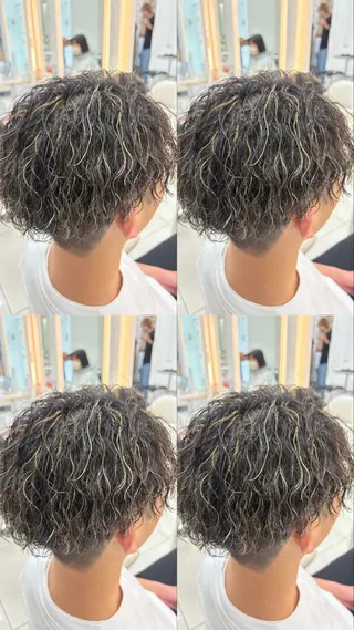 ミディアム カラー パーマ メンズ 髪質改善/艶カラー/ メンズパーマ/鈴木のヘアスタイル