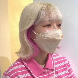 ミディアム カラー MOE🐈‍⬛🎀 エクステ/ワンホンのヘアスタイル