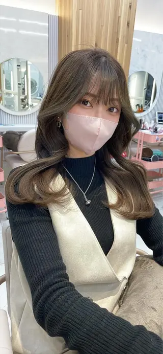 ロング カラー 顔周り/透明感カラー /韓国ヘア/TAKUのヘアスタイル