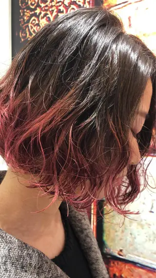 ショート カラー ヘアアレンジ Ma ruのヘアスタイル