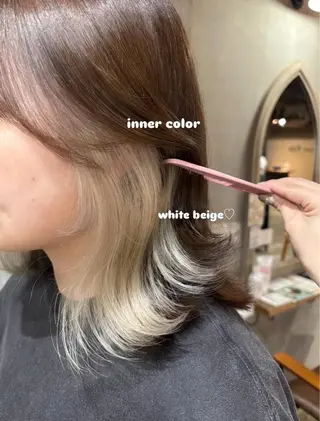 ミディアム カラー 光本 杏のヘアスタイル