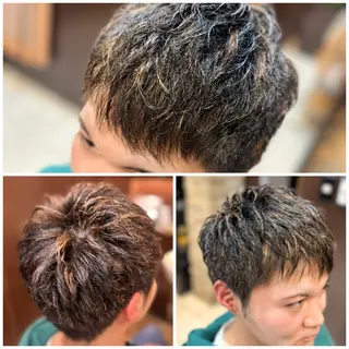ショート カラー メンズ HAIR MODE  KIKUHI「ヘアモードキクチ」神田店所属・💈【理容室】夜受付 上坂　一宏のヘアスタイル