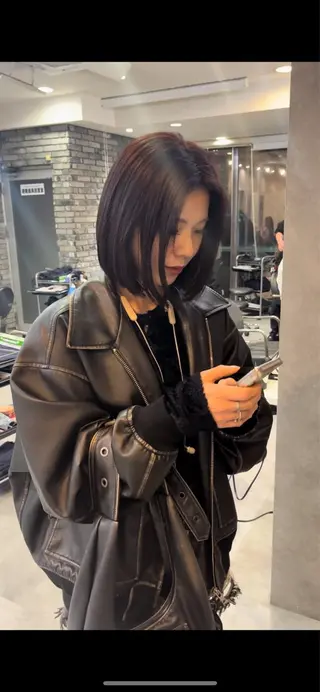 ミディアム ロエ平尾山荘所属・ショート/ハイライト /平尾/薬院/綜一郎のヘアスタイル