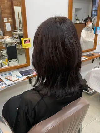 セミロング カラー サトウ リョウのヘアスタイル