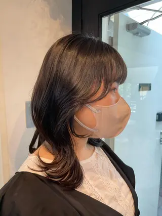 セミロング yu-kaハッシュ カット/韓国レイヤーのヘアスタイル