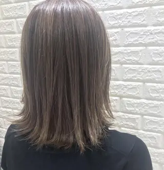 ミディアム カラー ナガイ ユウキのヘアスタイル