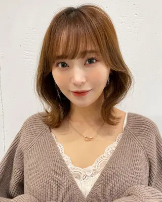 ミディアム カラー 韓国ヘア🤍顔周り/ 髪質改善✨/林遼一郎のヘアスタイル