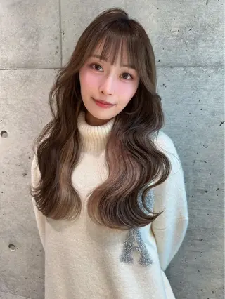 ロング カラー 韓国ヘア×髪質改善 サロンmareのヘアスタイル
