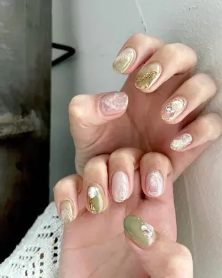 ネイル 甲府市徳行 🧸prunelleのネイルデザイン