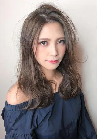 セミロング カラー neaf六本木所属・韓国風レイヤー ショート/犬塚 優介のヘアスタイル