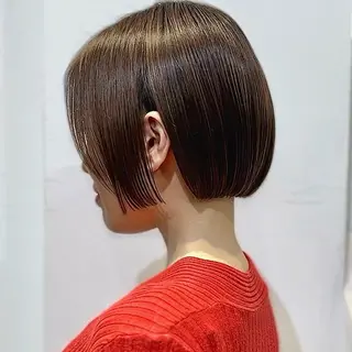 ショート ⭐️似合わせボブ 縮毛矯正⭐️かえでのヘアスタイル