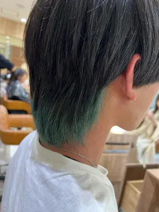 カラー メンズ 赤本悠斗波巻きパーマ メンズパーマのヘアスタイル