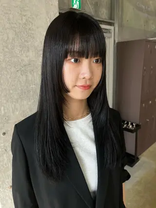 ロング パーマ/オリーブ/ 酸性ストレート/ゆなのヘアスタイル