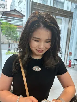 ロング カラー 吉沢遣人/レイヤー 艶カラー/パーマのヘアスタイル