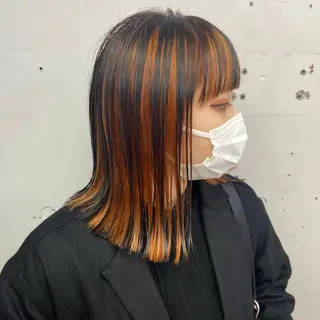 ミディアム カラー ヘアアレンジ GAME by AlanSmithee 原宿所属・🎀韓国ハイトーン saya🎀💜のヘアスタイル
