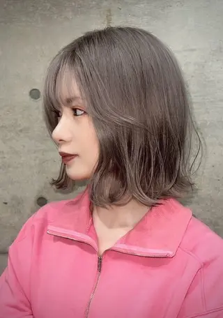ミディアム カラー 🎀ブリーチカラー/ ボブ/Reina🎀のヘアスタイル