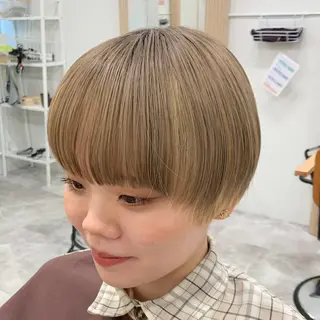 ショート カラー 顔まわりカット/ボブ /🧁とーこ🧁のヘアスタイル